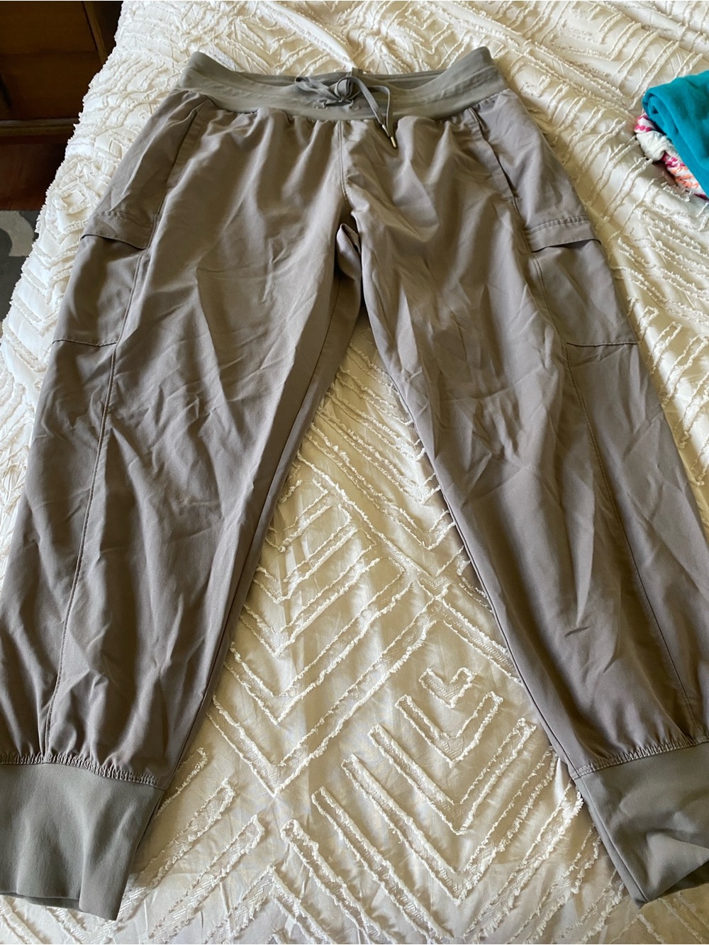 Calia women’s  Drawstring Joggers in Taupe Gray